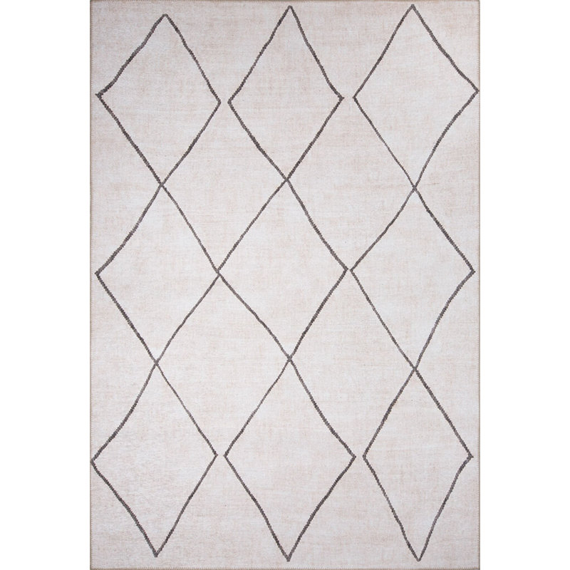 Tapis beige à motif tissé Soul, Tapis de couloir 2 pi 6 po x 9 pi 11 po