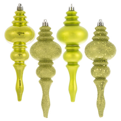 7" 4-Finish Finial Ornament