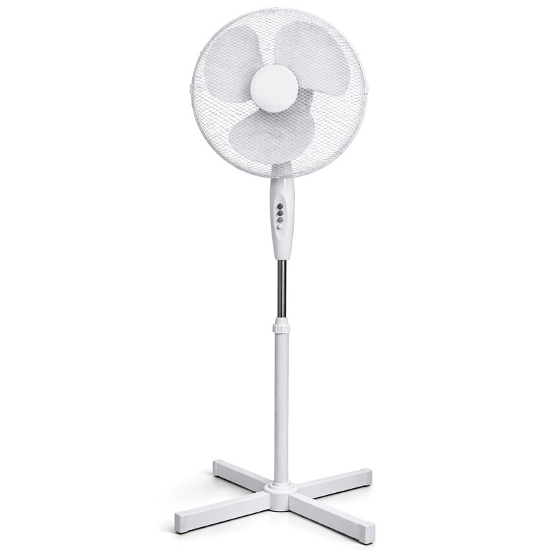 16" Pedestal Fan with Oscillation, Adjustable Height