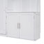 Lit escamotable double avec plusieurs tablettes de rangement et une armoire