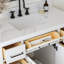 Tidworth 42' Solid Wood Single Bathroom Vanity with 1.5' White Quartz Top-2020430957-2053305212
