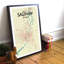 « saginaw city map », reproduction d’impression sur affiche en couleur-31736138
