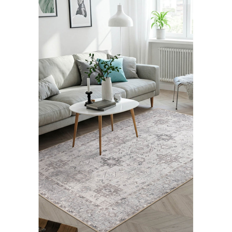Tapis en chenille lavable Stonart, Rectangle 7 pi 7 po x 10 pi 10 po