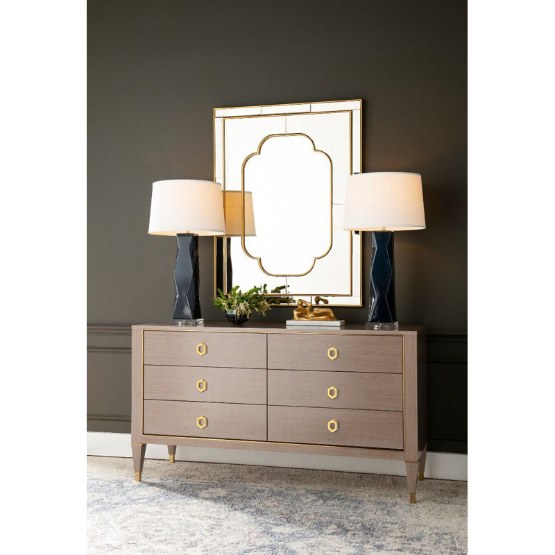 Morris 6 - Drawer Dresser, Taupe Gray