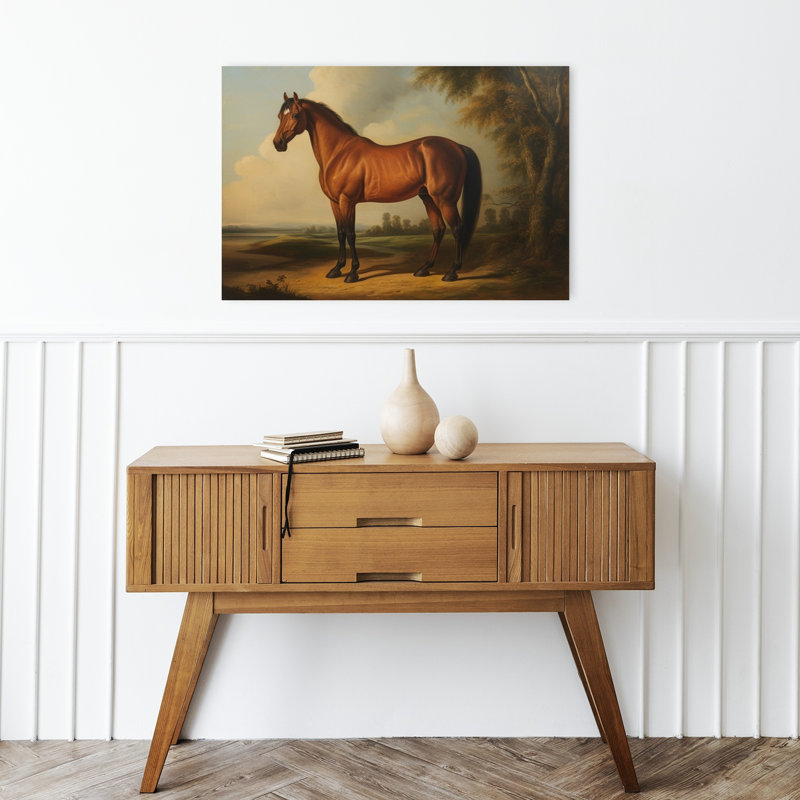 «Majestic Brown Horse Classic Elegant Peaceful Horse Landscape», reproduction d'art murale, H 16 po x l 24 po