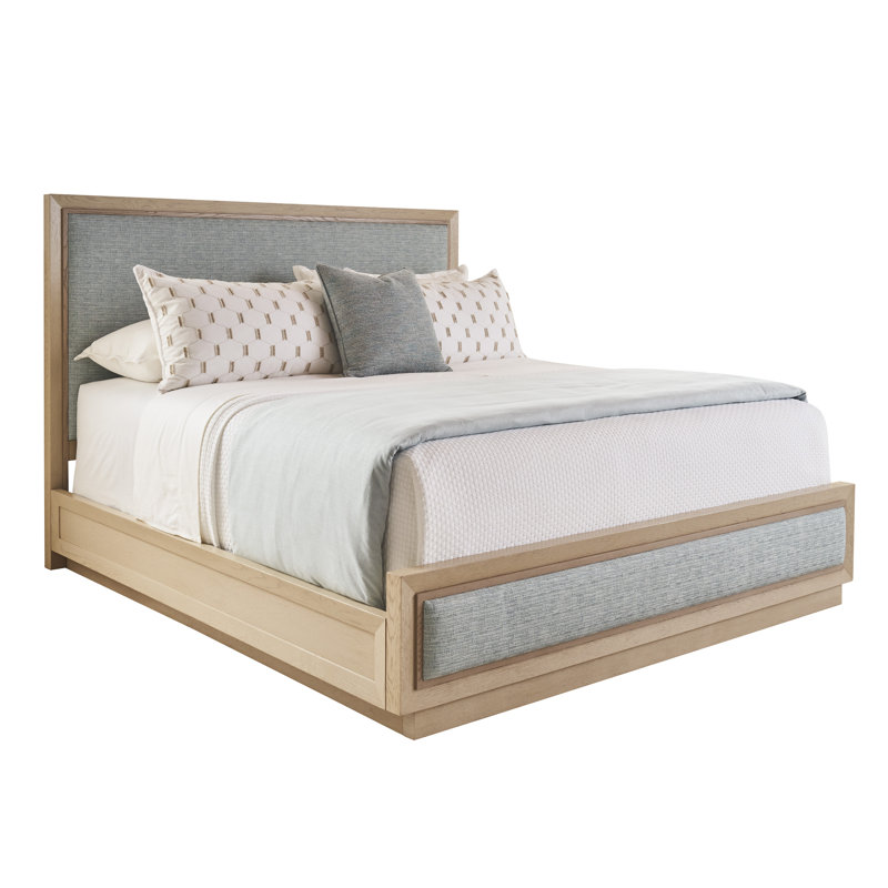 Sunset Key Grayson Upholstered Bed, Gray/Sand Drift, California King