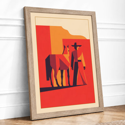 Desert Traveller Mid-Century - Framed Print