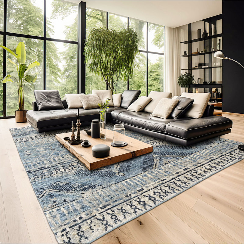 Tapis tribal marocain multicolore en laine noué à la main, Rectangle 8 pi 8 po x 11 pi 6 po