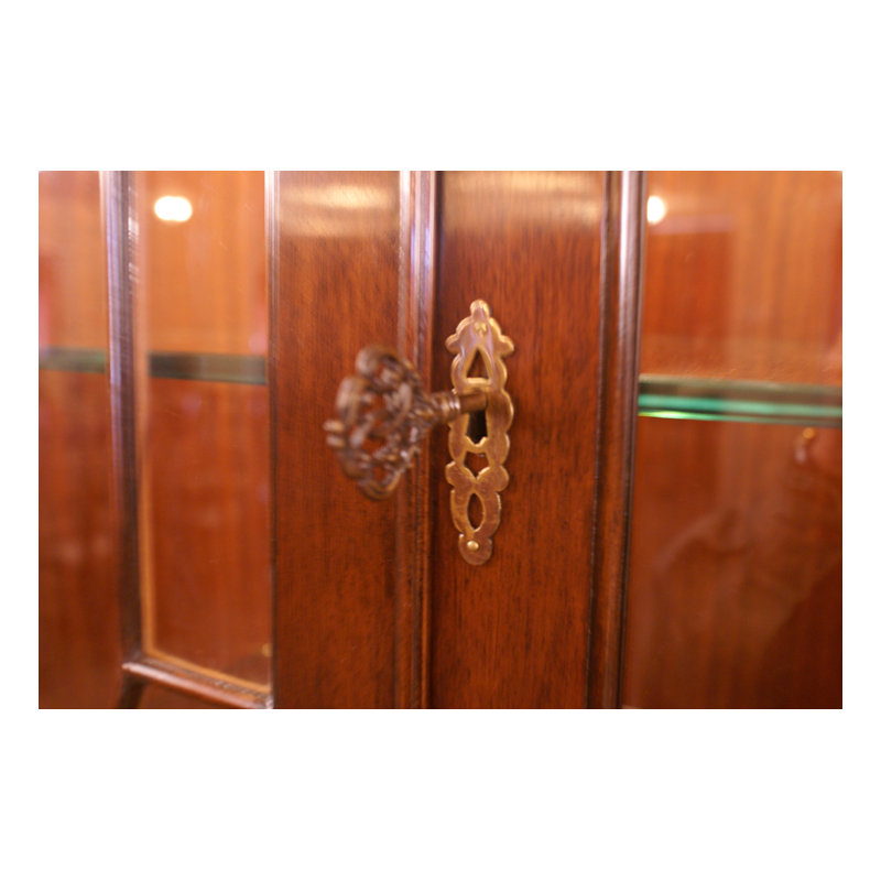 Four Door Mahogany Breakfront China Cabinet