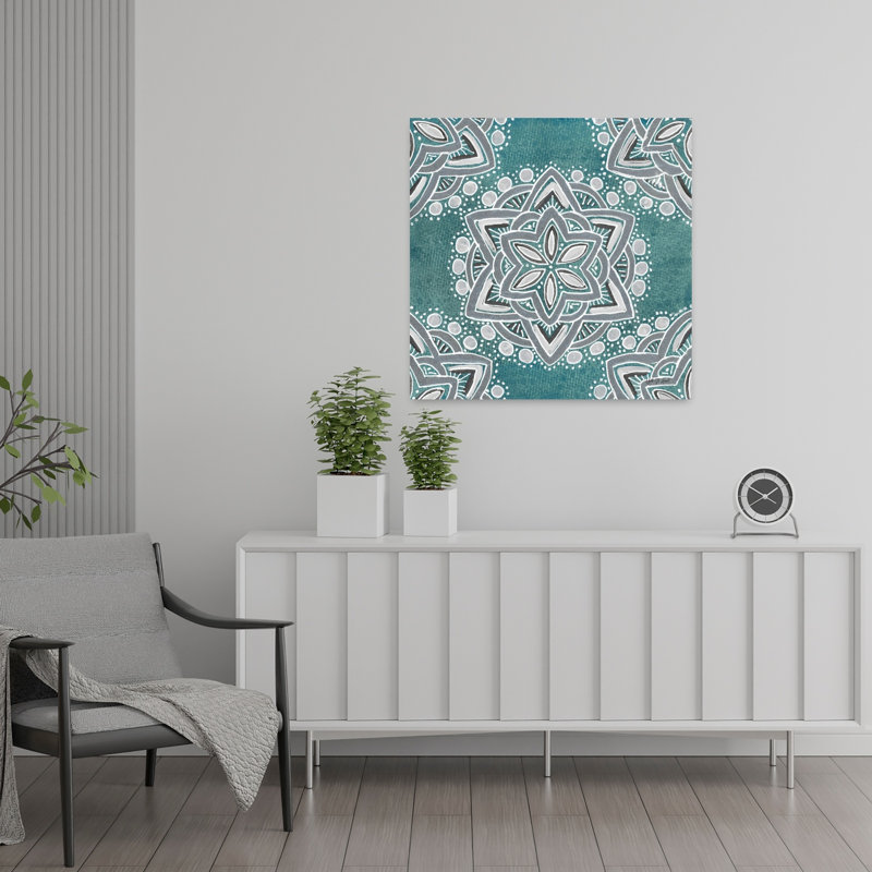 Étoile mandala I, art floral, H 24 po x l 24 po