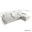 Canapé modulaire rembourré 4 pièces en tissu de lin avec repose-pieds 4 pièces-124608980-124608983