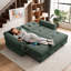 Canapé-lit convertible multifonctionnel en chenille de 77 po avec ports de chargement USB - Canapé-lit en chenille doux pour le salon-128971363