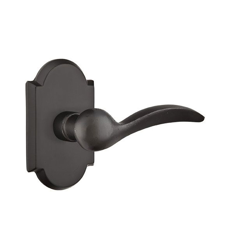 Poignée de porte avec rosette Durango Passage, Gauche, Dos plat