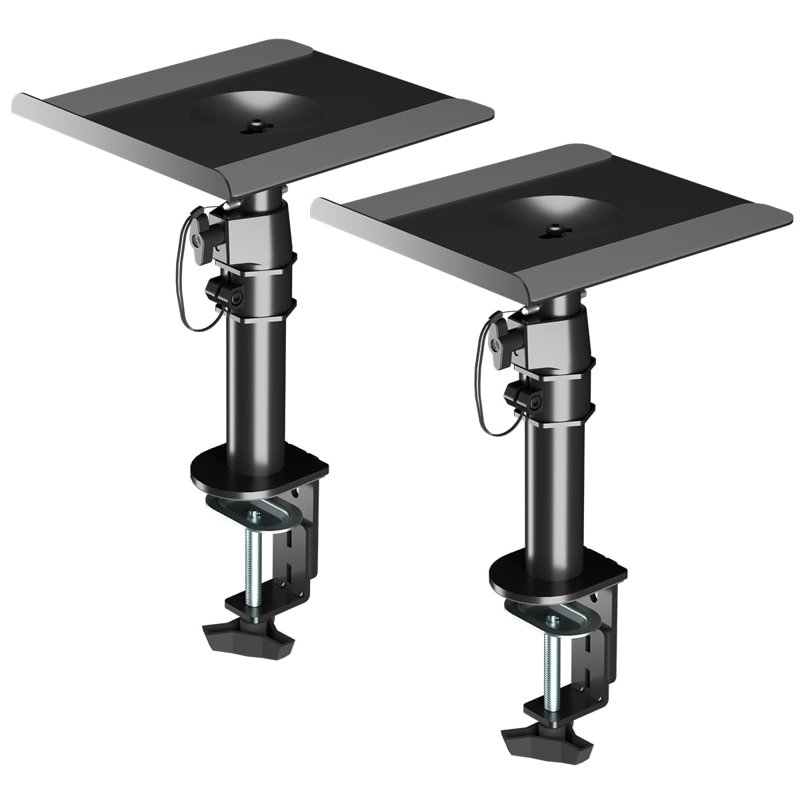 Clamp-On Speaker Stand Desk Mount Set, Black