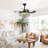 Javawn 42" Crystal Ceiling Fan with Remote Control and Light Kit Included