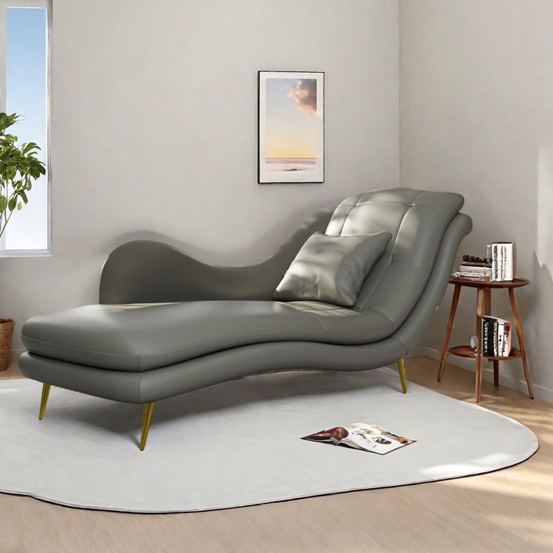 Chaise longue Robichaux , Orienté à droite, Gris