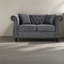Causeuse Chesterfield à compression en velours gris 58,8 pouces pour la maison