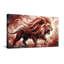 Animaux lion avec crinière rouge qui coule-937234533