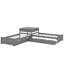 Lit plateforme simple en L avec lit gigogne et bureau-1728328659