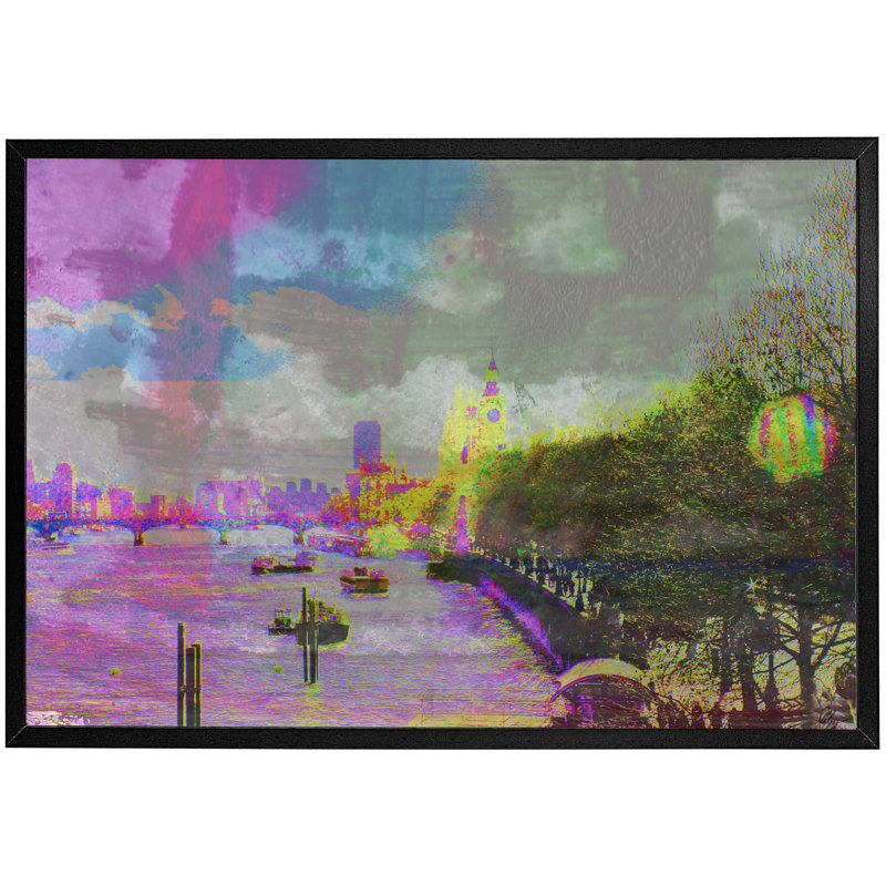 Single Picture Frame Print, Black, 76cm H x 114cm W