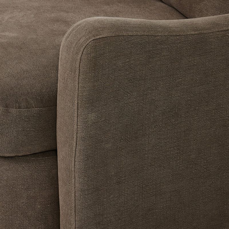 Aurelia 3-Piece Sectional, Brown LInen
