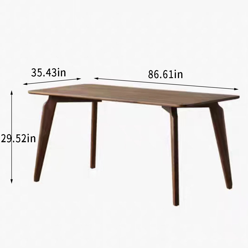Mahim Ash Solid Wood Dining Table, 35.43" W x 86.61" L