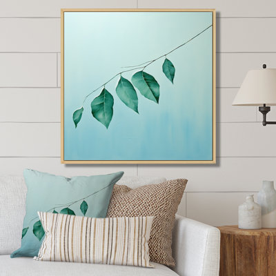 Bleu sarcelle Tranquility Leaf Impression I
