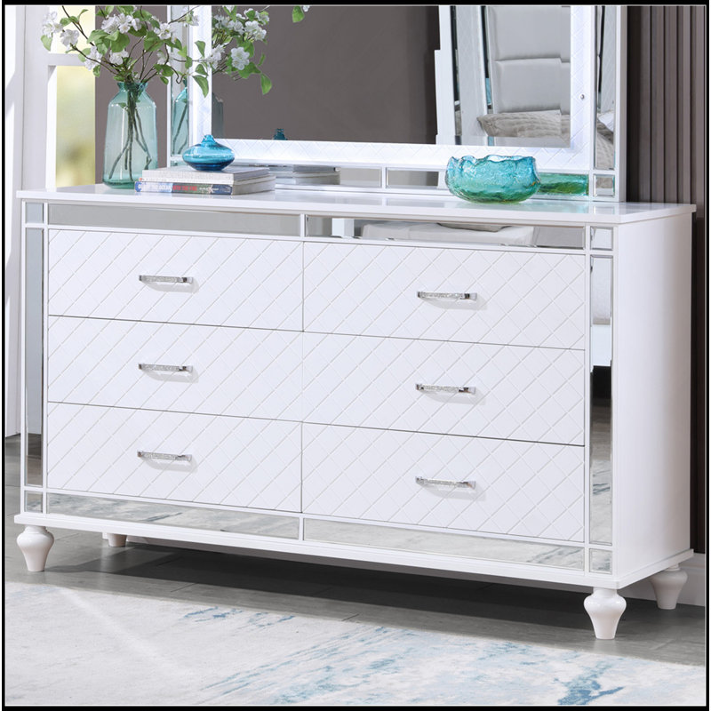 Commode, champagne argenté