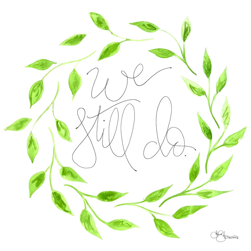 We We Do Do Wreath - Peinture, Toile tendue, Non, H 30 po x l 30 po