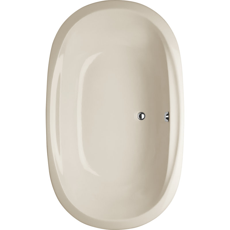 Baignoire encastrée en acrylique 66 "x 44" Builder, Biscuit