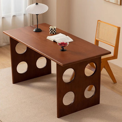 Brown Rectangular Solid Wood Desks