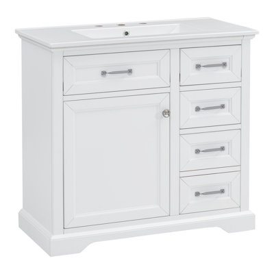 36" Bathroom Vanity With Sink Combo