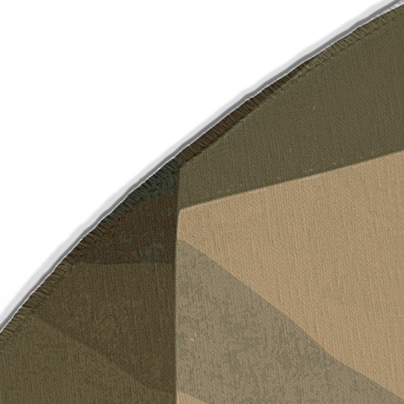 Field Stripe Indoor And Outdoor Area Rug, Round 5'