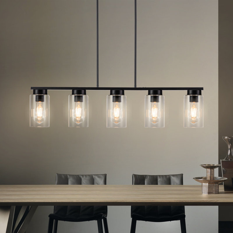 Lustre cylindrique à intensité variable à 5 lumières Elliyanna