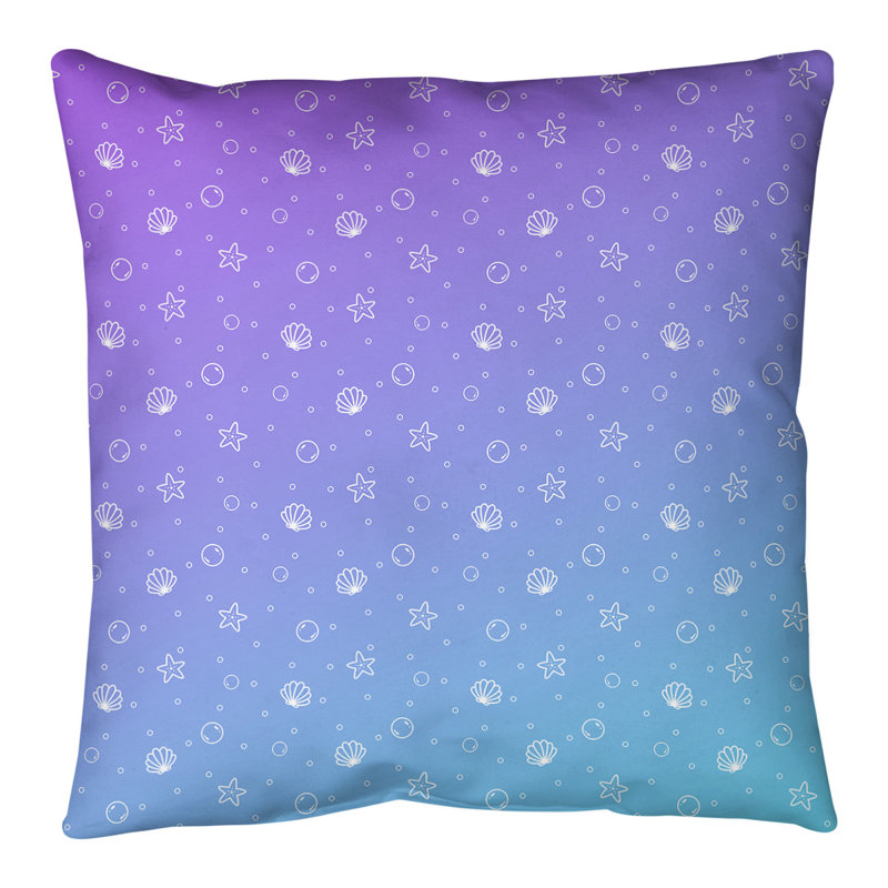 Coussin de sol Katelyn Elizabeth, H 28 po x l 28 po, Mauve / bleu