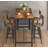 5-Piece Kitchen Counter Height Table Set Bar Table with 4 Chairs Sturdy Wood Frame Space-Saving Design for Dining, Kitchen & Breakfast Nook Easy Assembly-2004301399
