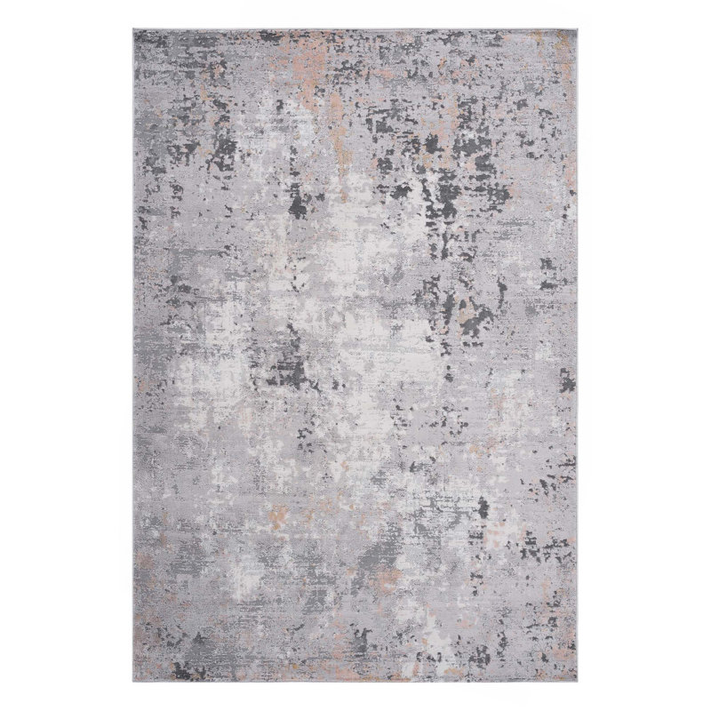 Tapis gris / multicolore / abstrait à motif de chambre à coucher, de salle à manger, de salle à manger et de bureau