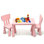 Kids Table & 2 Chairs Set Activity Play Dining Study Desk Gift Pink