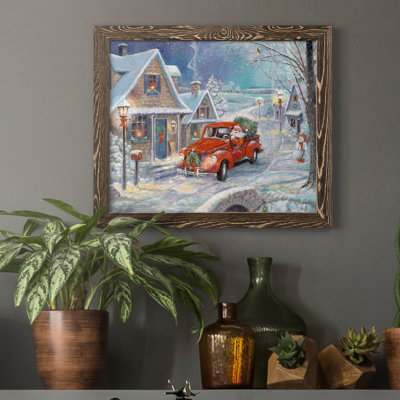 Santa's Tree Farm - reproduction d'art sur toile