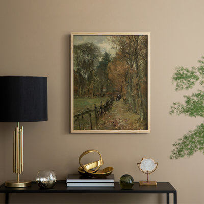 «Vintage Landscape CXI», reproduction encadrée - bois massif