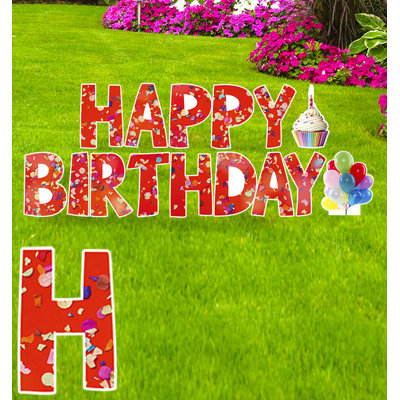 Panneau de joyeux anniversaire, confettis