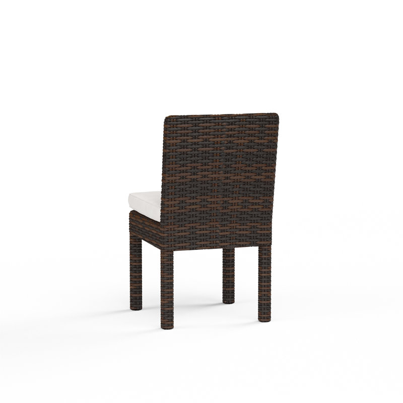 Coronado Outdoor Dining Side Chair, Canvas Flax Sunbrella®, Chocolate