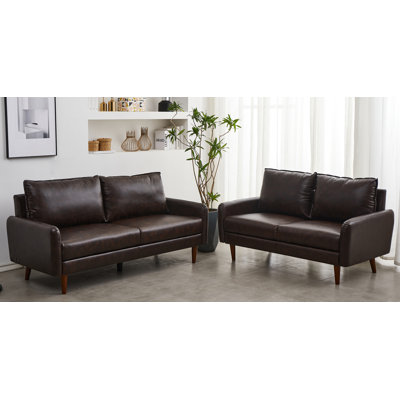 2 - Piece Faux Leather Living Room Set