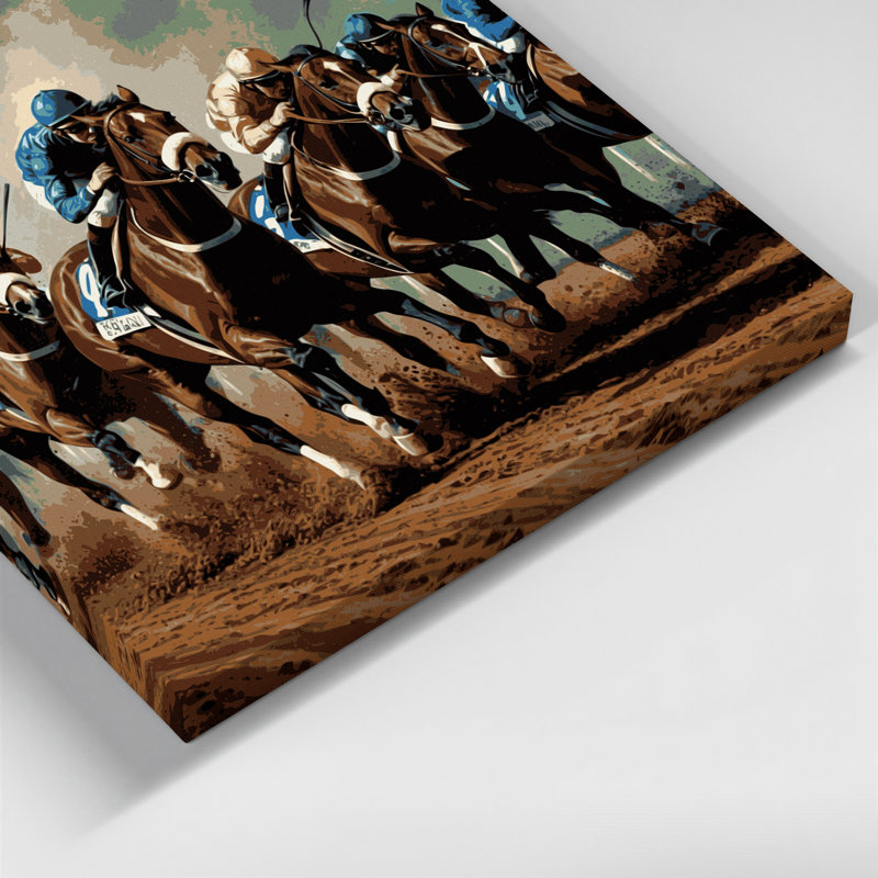 Art sportif sur toile gris, H 11 po x l 14 po