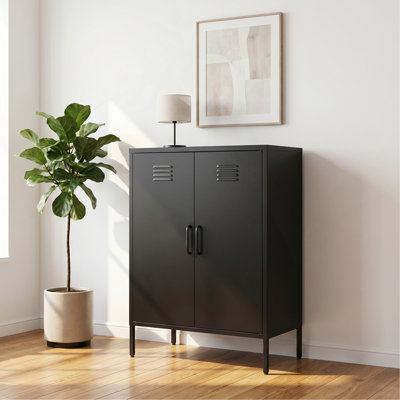A multi-functional metal storage cabinet with a height of 39.96 inches