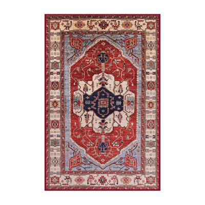 Tapis oriental beige / rouge
