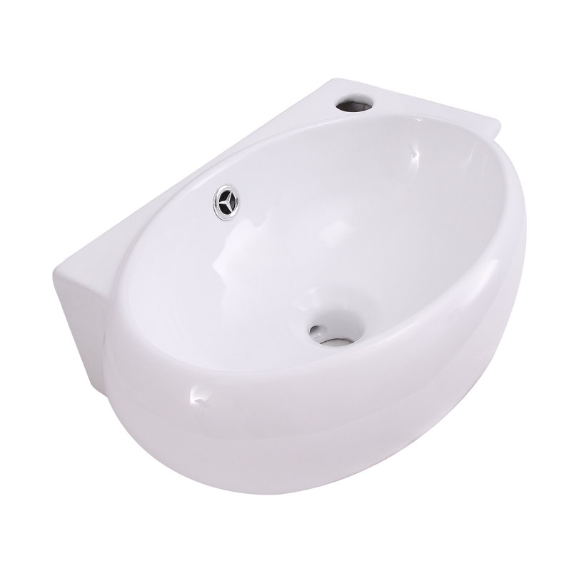 Lavabo de salle de bain mural 17 "avec trop-plein Molly