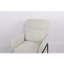 Chaises d'appoint modernes, fauteuil en tissu crème gris avec structure en métal noir pour la maison