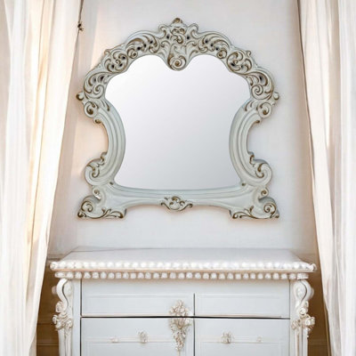 Vendome 47"x45" Mirror, Antique Pearl Finish