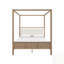 Lit plateforme à baldaquin en bois avec tête de lit tapissier, aucun sommier nécessaire-264664108-264664098